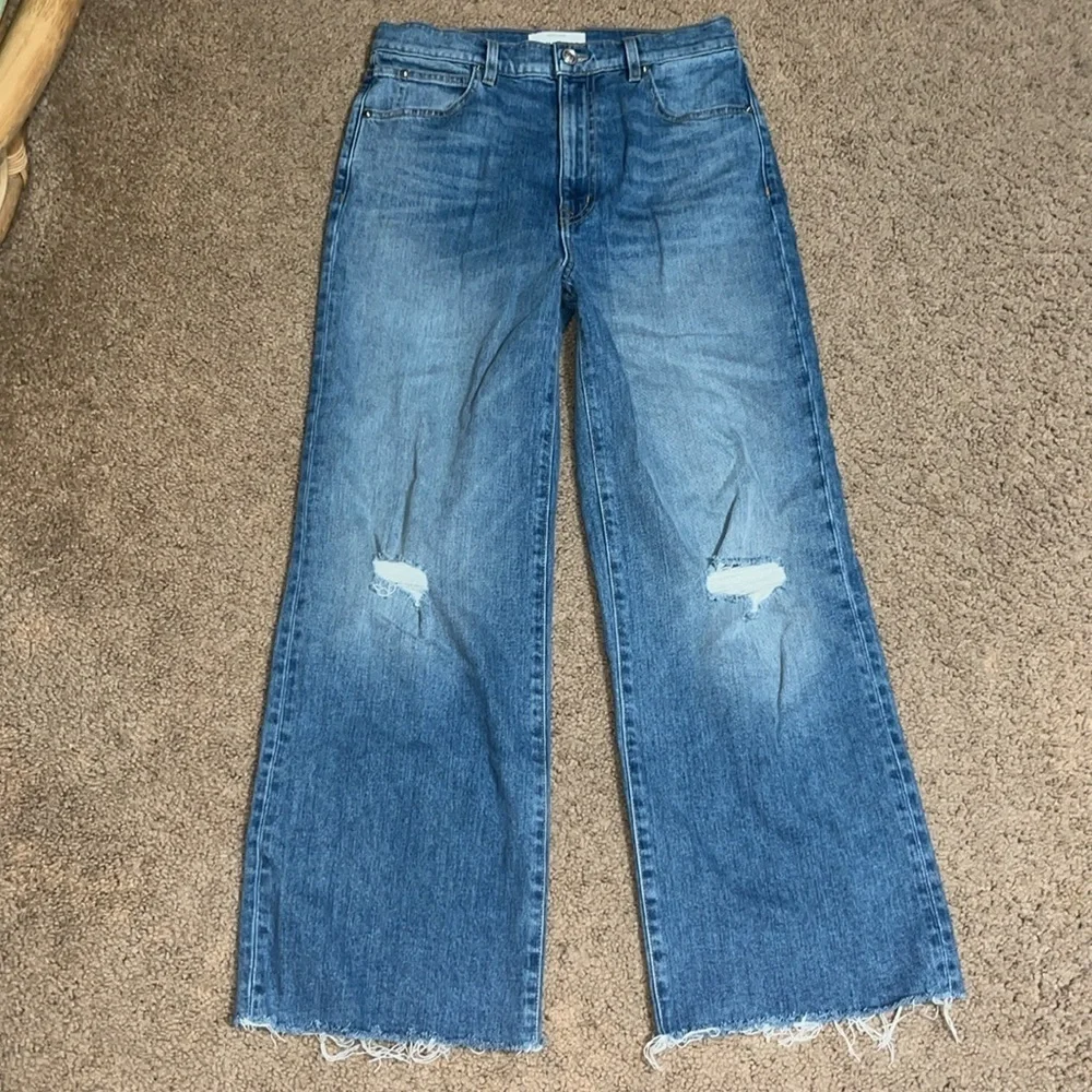 Slvrlake Grace Crop Wide Leg Jean Distressed Montana 28‎